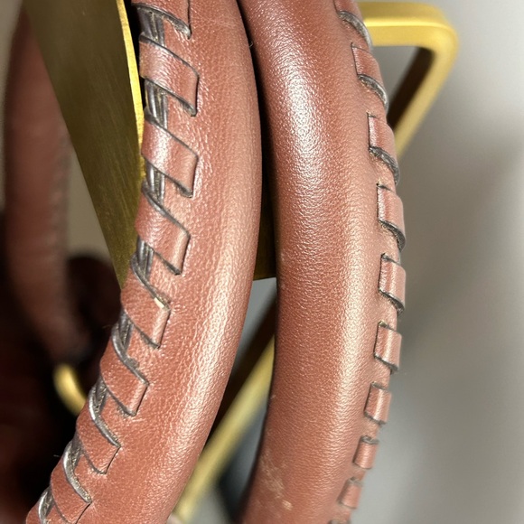 Adrienne Vittadini Brown Croc Embossed Double Tassle Bag 10” x 17” x 2.5” NWT - Picture 5 of 14